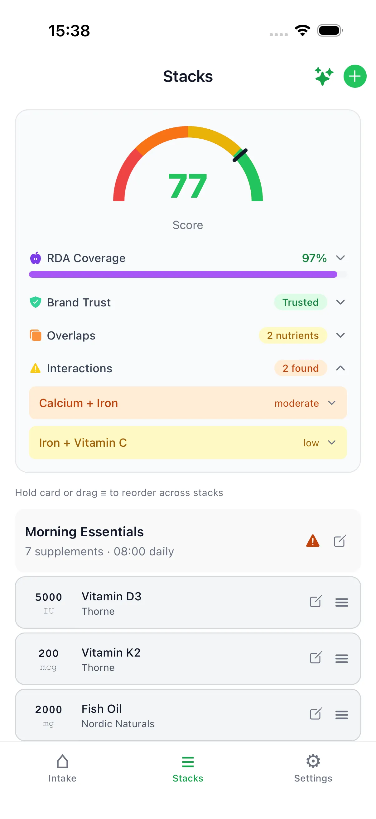 Biostacks Stacks view